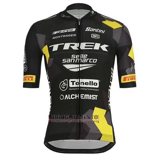 Abbigliamento Trek Selle San Marco 2019 Manica Corta e Pantaloncino Con Bretelle Nero Giallo - Clicca l'immagine per chiudere